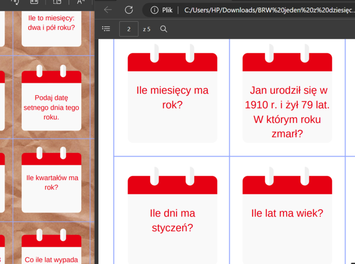 Jeden z dziesięciu - kalendarz