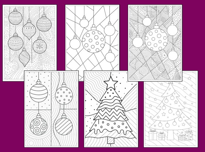 🎄🎅 Świąteczne Kolorowanki Zentangle – Relaks, Kreatywność i Magia Świąt! ✨- Boże Narodzenie - mikołajki - zima - 35 szt.