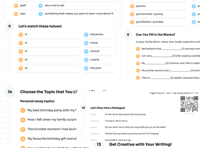 English Class A1 – Unit 1 – karta pracy – My Family (24/25) – nationalities, countries – Krzyżówka GRATIS