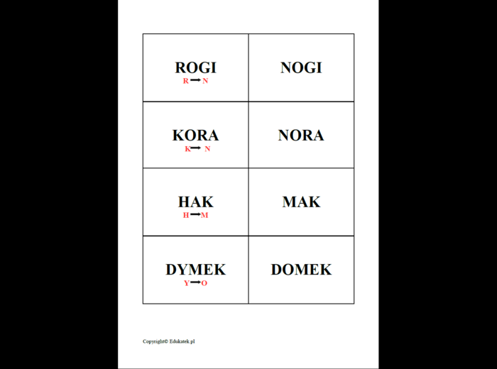 Uciekające głoski – gra utrwalająca czytanie