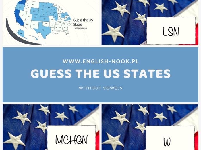 Angielski. Odgadnij nazwy stanów USA