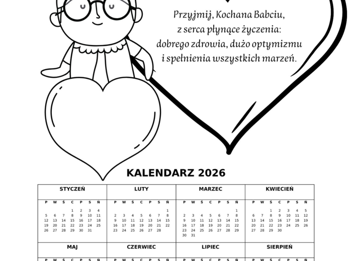 DZIEŃ BABCI I DZIADKA - zestaw materiałów, grafika XXL