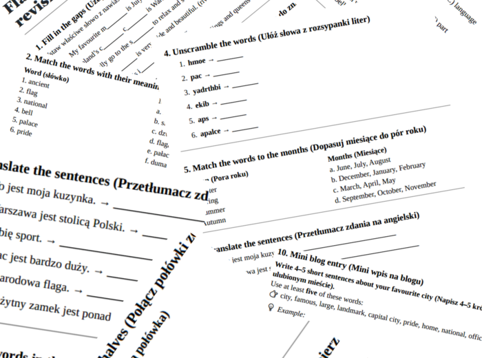 Flash 4 – Module 1 – vocabulary revision
