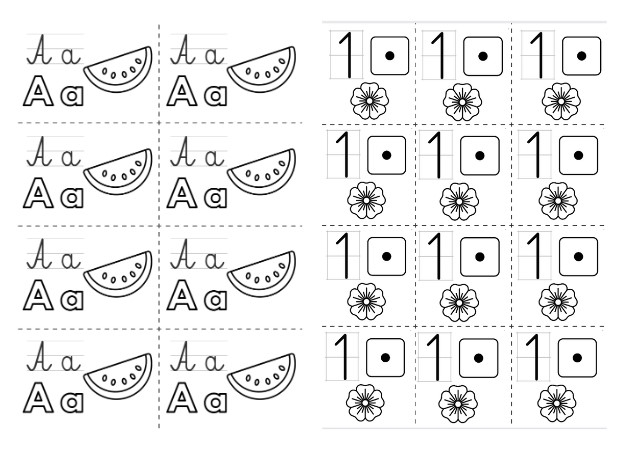 WKLEJKI - klasa 1 i zerówka - LITERY I CYFRY
