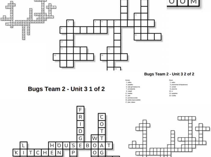 Bugs Team 2 – Unit 3 – krzyżówki