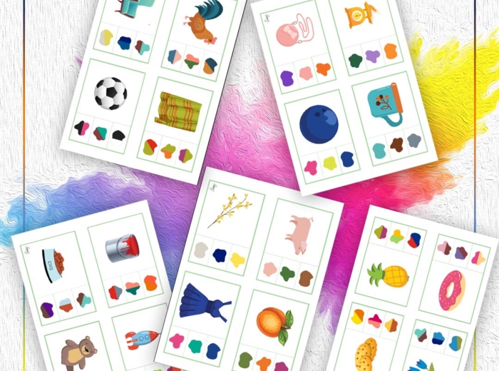 Kolory - zabawa z klamerkami