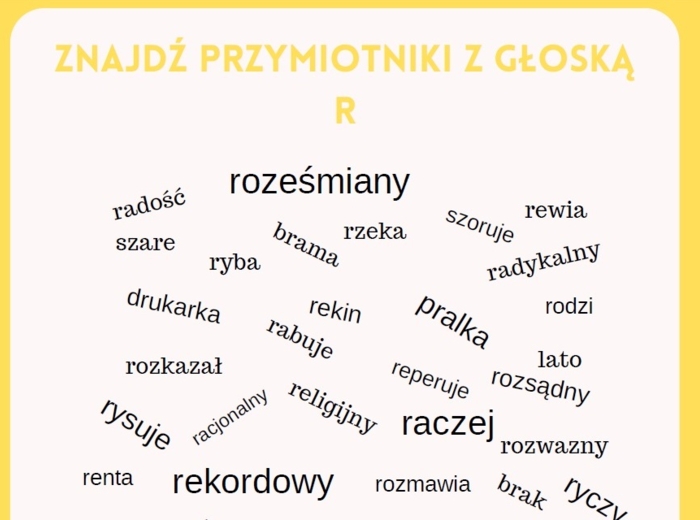 Podchwytliwa wyszukiwanka głoska r