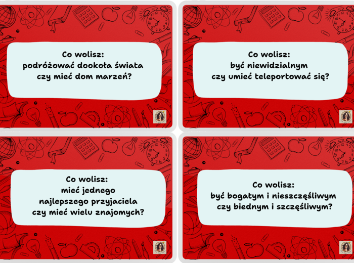 Gra integracyjna "Co wolisz?"