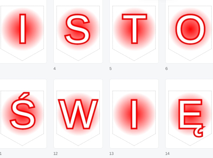 11 LISTOPADA ŚWIĘTO NIEPODLEGŁOŚCI- NAPIS GIRLANDA