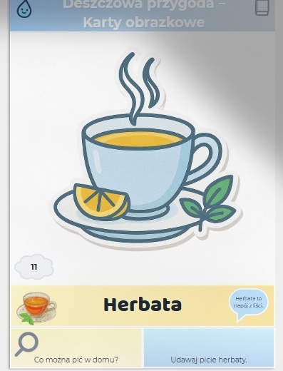 Karty obrazkowe "Deszczowa przygoda"