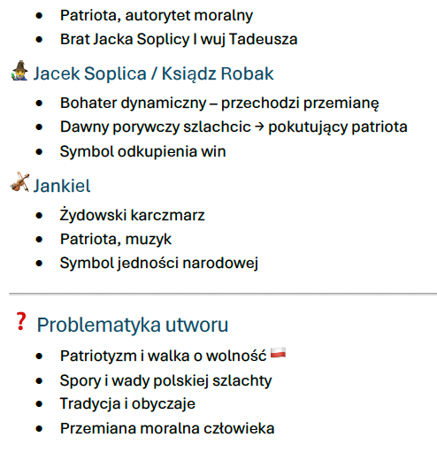 Notatka "Pan Tadeusz" Adama Mickiewicza