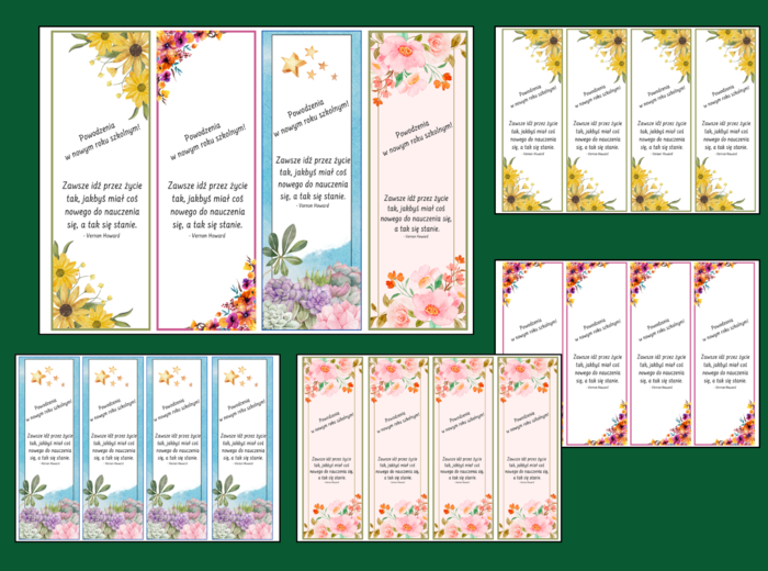 POWRÓT DO SZKOŁY - szkoła – zakładki do książek – zakładka – kolor – wersja 3