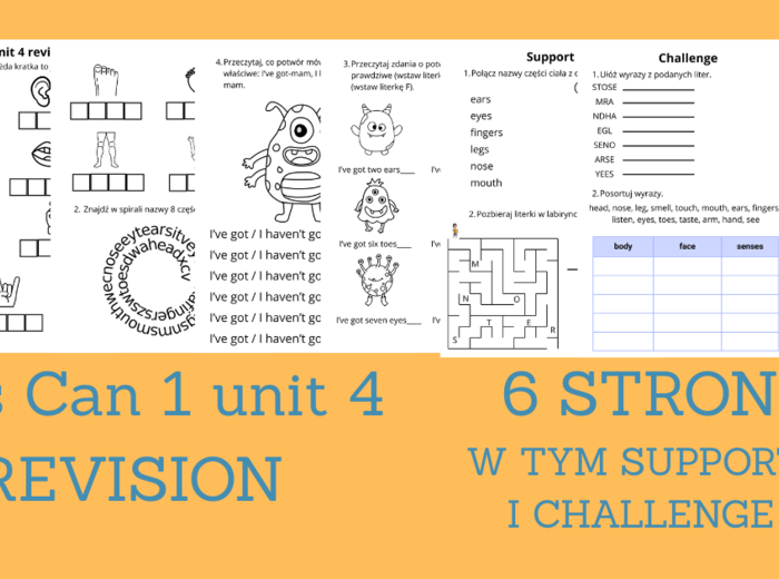 Kids Can 1 unit 4 revision