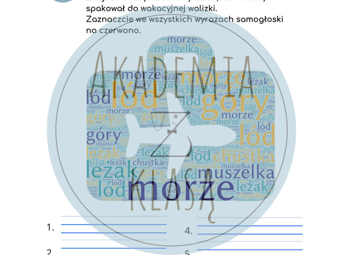 5 STACJI ZADANIOWYCH dla kl.1 – WAKACYJNA PRZYGODA Z KLASYKIEM