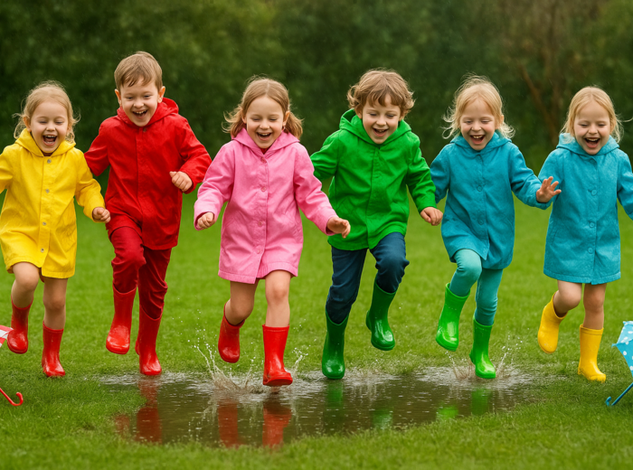 E-book „Deszczowe Inspiracje – Zabawy i Nauka pod Chmurką”