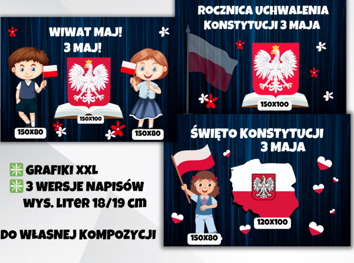 DEKORACJA XXL ŚWIĘTO KONSTYTUCJI 3 MAJA