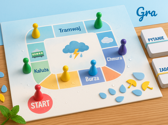 Gra planszowa „W deszczowym mieście”