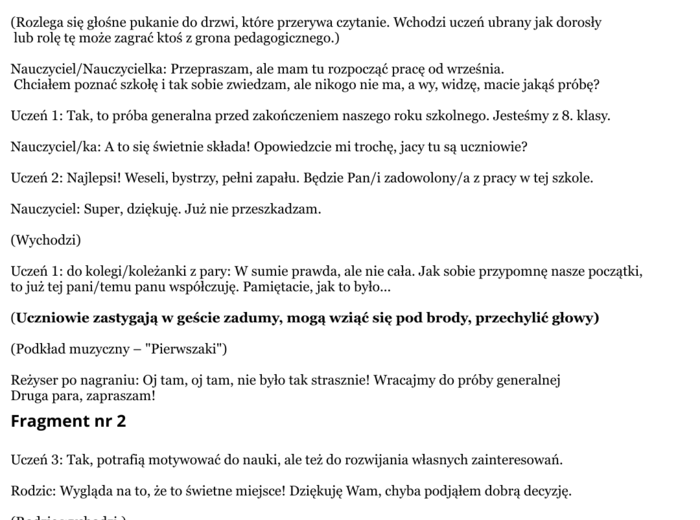 Pożegnanie Ósmoklasistów – scenariusz, listy i efekty muzyczne!