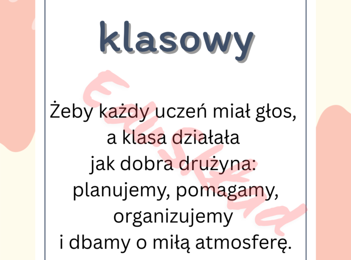 Samorząd klasowy - materiał na gazetkę