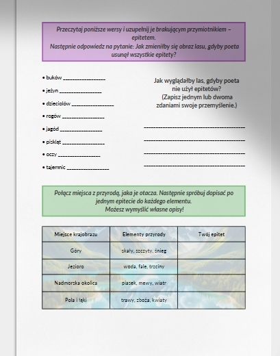 Lekcja języka polskiego. "O lasach", ks. Jan Twardowski