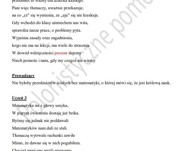 Dzień Nauczyciela. Koncert życzeń