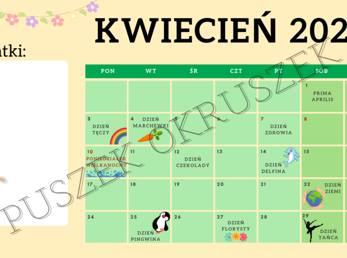 Kalendarz Świąt Nietypowych 22/23