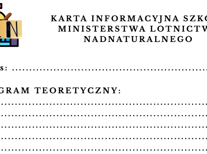 SZKOŁA LATANIA - karta informacyjna