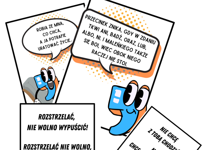 Gazetka/plakaty - Pan Przecinek ratuje życie