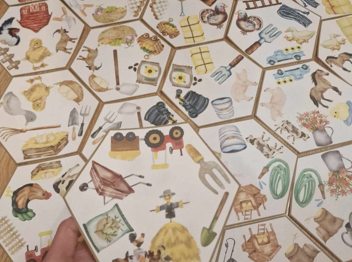 Układanka sześciokątna podłogowa - na wsi