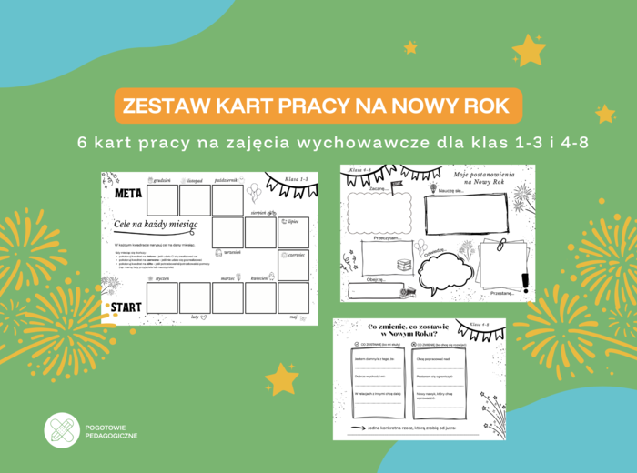 Zestaw kart pracy z okazji Nowego Roku (na godziny wychowawcze)