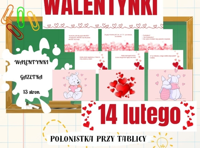 GAZETKA WALENTYNKI DZIEŃ ZAKOCHANYCH