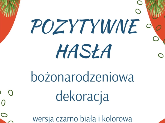 Pozytywne hasła - Boże Narodzenie - dekoracja