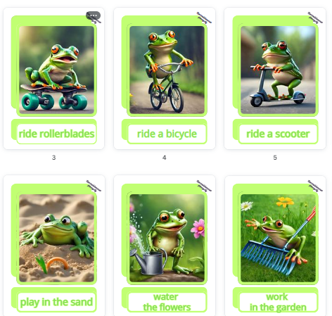 Spring activities with a cute frog