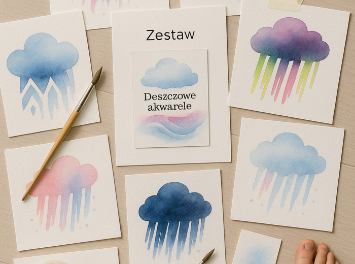 Deszczowe akwarele – technika rozmyć