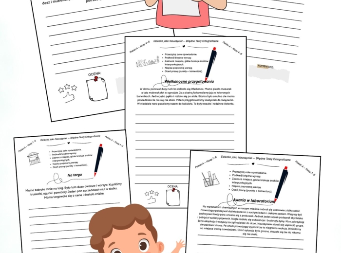 Pakiet „Dziecko jako nauczyciel” – Błędne Teksty Ortograficzne