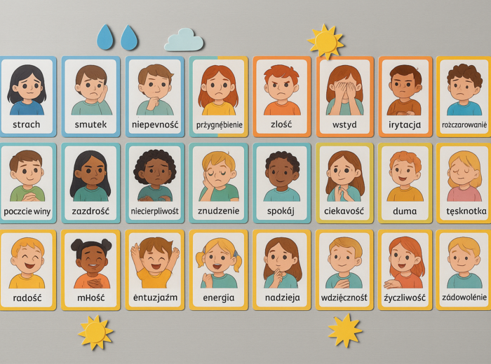 „Deszczowe emocje” – karty obrazkowe do rozmów o uczuciach