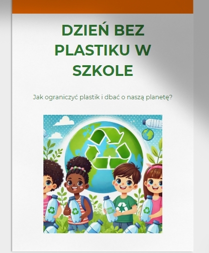 Scenariusz. Dzień bez plastiku