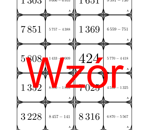Domino - Odejmowanie do 10000 | matematyka