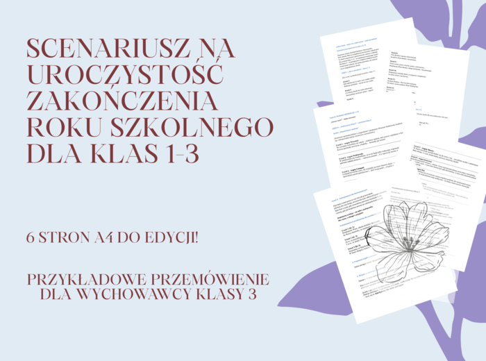 Scenariusz na uroczystość zakończenia roku szkolnego dla klas 1-3/ Zakończenie roku szkolnego