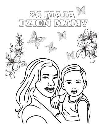 DZIEŃ MAMY - KOLOROWANKA XXL 9 CZĘŚCI