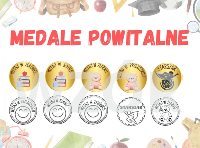 Medale powitalne - na początek roku w szkole/przedszkolu/żłobku