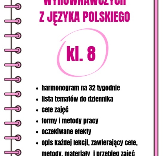 Program zajęć wyrównawczych z języka polskiego dla kl. 8