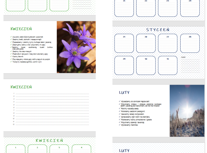 KALENDARZ / PLANER OGRODNICZY