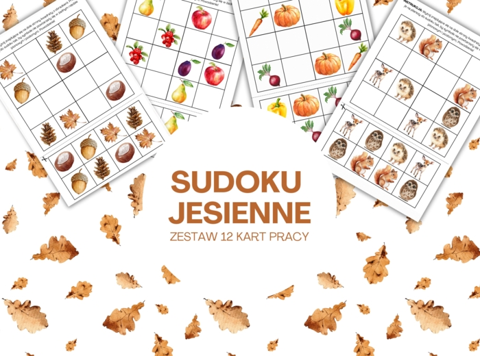 Jesienne Sudoku (12 kart pracy)