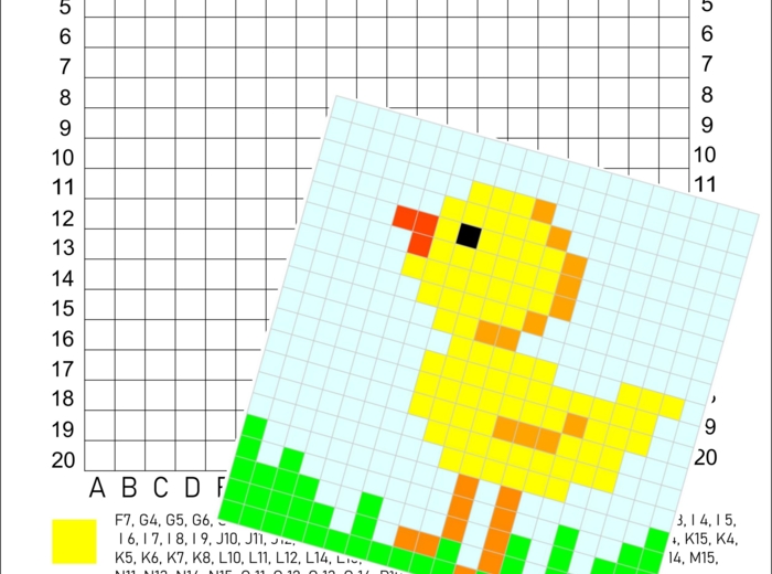 Kodowanki wiosenne, świąteczne, wiosna kodowanie, WIELKANOC- zestaw 6 kart pracy