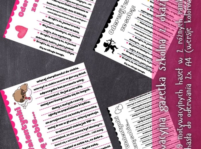 Motywacyjna gazetka Walentynki