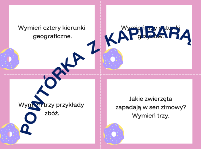 Powtórka z kapibarą - interdyscyplinarna gra planszowa