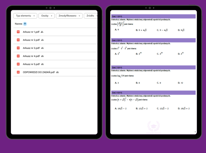 Zbiór arkuszy maturalnych cz.2 - Mat P