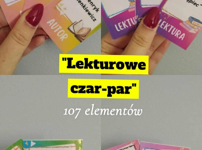 "Lekturowe czar-par" - 107 elementów autorzy, lektury, epoki i gatunki