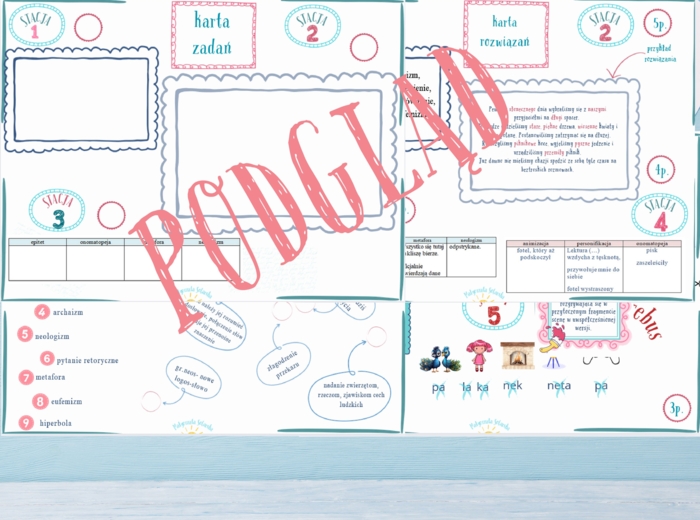 Środki stylistyczne- stacje zadaniowe